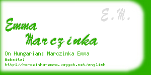 emma marczinka business card